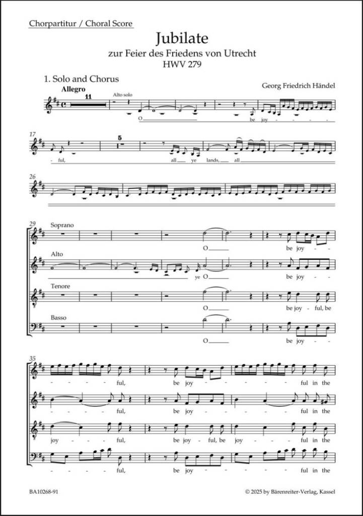 Utrechter Jubilate HWV 279